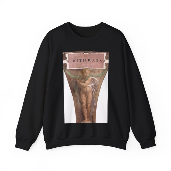 MICHELANGELO, Buonarroti - The Erythraean Sibyl (detail)2 (Artwork) Crewneck Sweatshirt