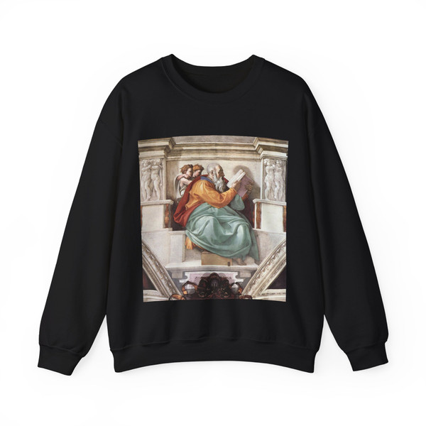 MICHELANGELO, Buonarroti - Zechariah (Artwork) Crewneck Sweatshirt