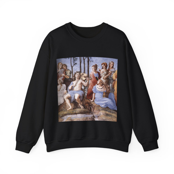 RAFFAELLO Sanzio - The Parnassus (detail)91 (Artwork) Crewneck Sweatshirt