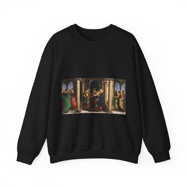 RAFFAELLO Sanzio - The Presentation in the Temple (Oddi altar, predella) (Artwork) Crewneck Sweatshirt