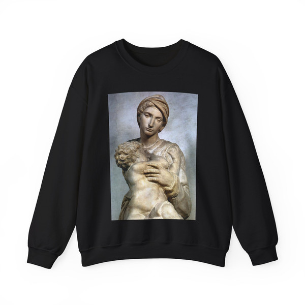 MICHELANGELO, Buonarroti -Medicis- Medici Madonna (detail)2 (Artwork) Crewneck Sweatshirt