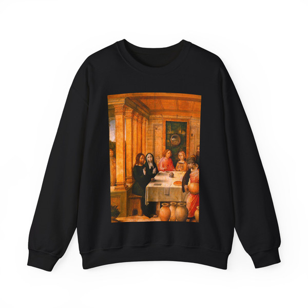 JUAN de Flandes - The Marriage Feast at Cana (Artwork) Crewneck Sweatshirt