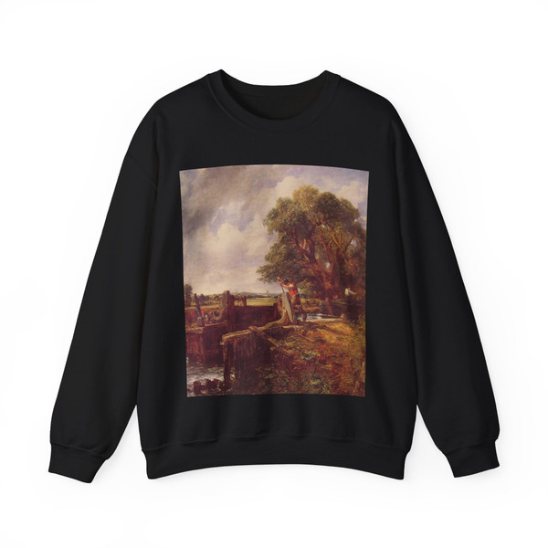 CONSTABLE, John - Boat Passing a Lock (Artwork) Crewneck Sweatshirt