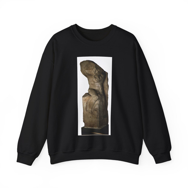 MICHELANGELO, Buonarroti -Pope Julius II- Slave (Atlas) (Artwork) Crewneck Sweatshirt