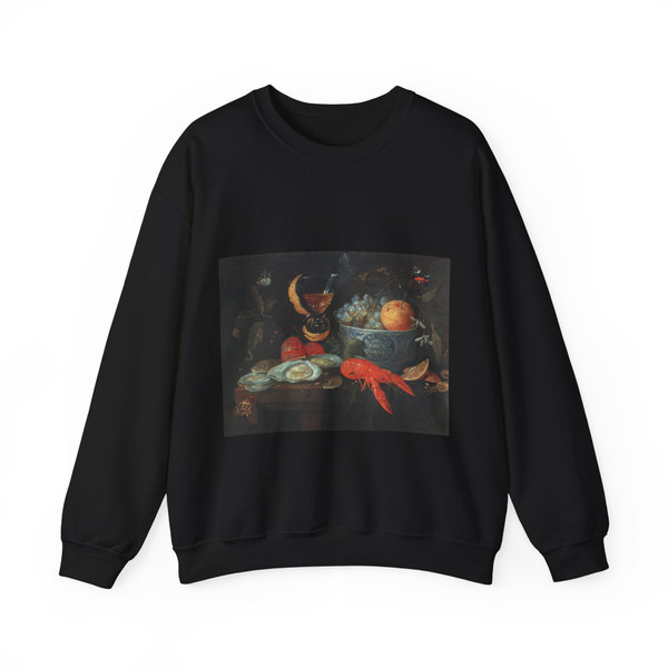 KESSEL, Jan van, I - Still-Life with Fruit and Shellfish (Artwork) Crewneck Sweatshirt