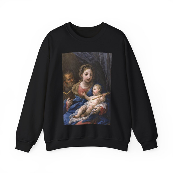 CONCA, Sebastiano - The Holy Family (Artwork) Crewneck Sweatshirt
