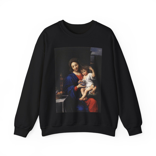 MIGNARD, Pierre - The Virgin of the Grapes (Artwork) Crewneck Sweatshirt