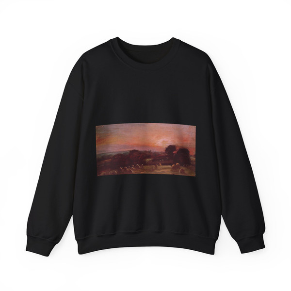 CONSTABLE, John - A Hayfield at East Bergholt (Artwork) Crewneck Sweatshirt