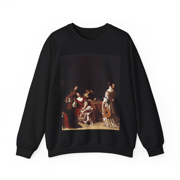 MIERIS, Frans van, the Elder - Musical Company (Artwork) Crewneck Sweatshirt