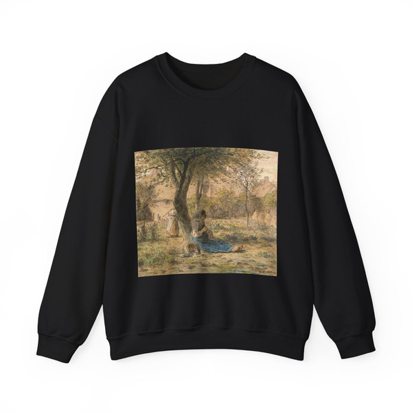 MILLET, Jean-Francois - In the Garden (Artwork) Crewneck Sweatshirt