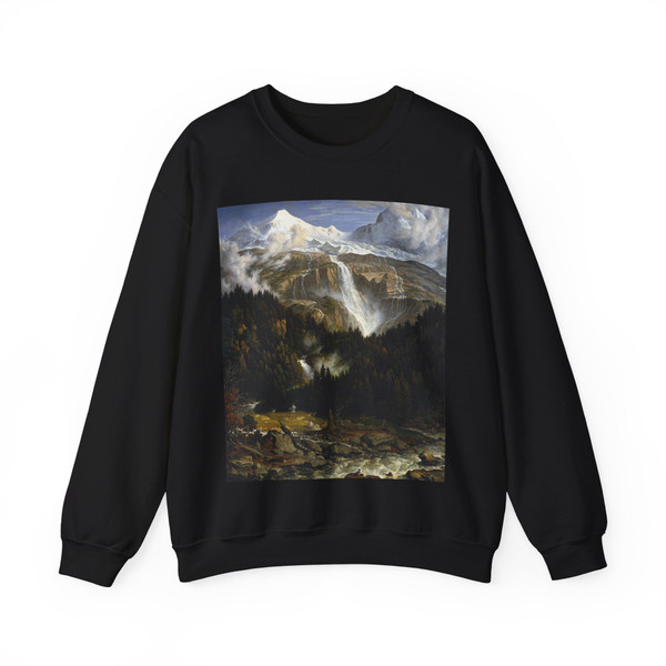 KOCH, Joseph Anton - The Schmadribach Falls (Artwork) Crewneck Sweatshirt