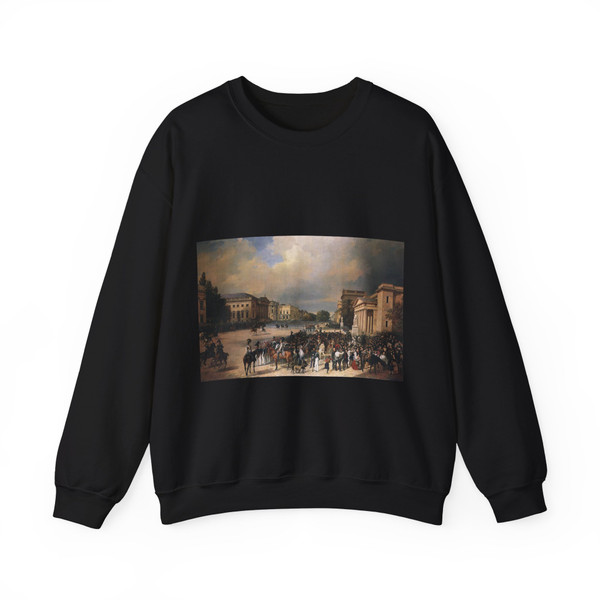 KRUGER, Franz - Parade at the Opernplatz (Artwork) Crewneck Sweatshirt