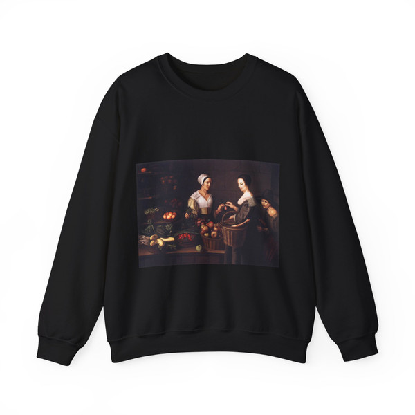 MOILLON, Louise - Market Scene with a Pick-pocket (Artwork) Crewneck Sweatshirt