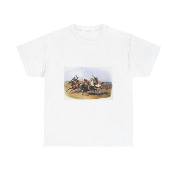 Karl Bodmer - Horse Racing of the Sioux (Native Americans in Art) T-Shirt