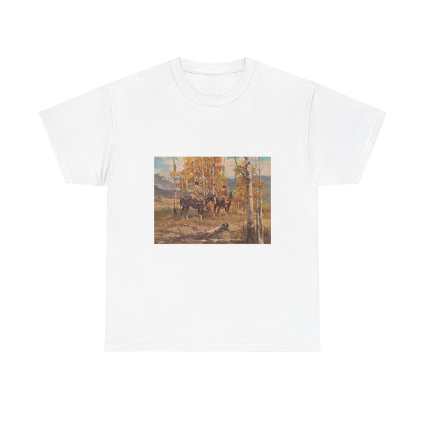 Myrah Newman - Indians and Aspen (Native Americans in Art) T-Shirt