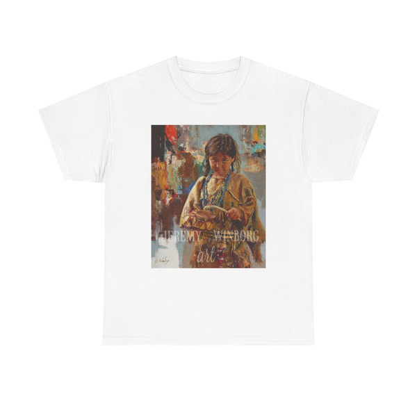 Jeremy Winborg - Little Drummer Girl Portrait (Native Americans in Art) T-Shirt