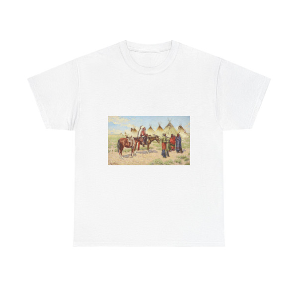 John Hauser - Indian Encampment, 1911 (Native Americans in Art) T-Shirt