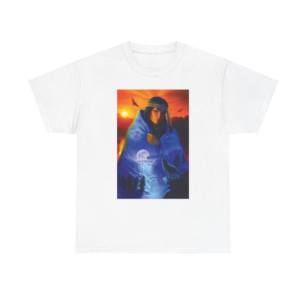 Andrew Farley - Cloak Of Visions Portrait (Native Americans in Art) T-Shirt