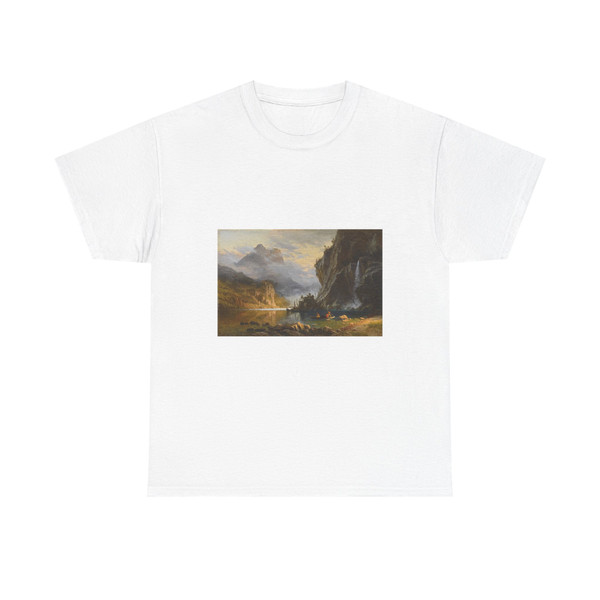 Albert Bierstadt - Indians Spear Fishing (Native Americans in Art) T-Shirt