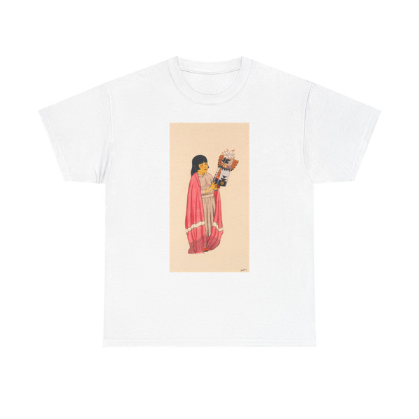 Awa Tsireh - Girl Holding Kachina (Native Americans in Art) T-Shirt