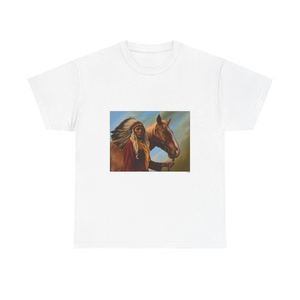 blackfoot war bonnet by wendelin (Native Americans in Art) T-Shirt