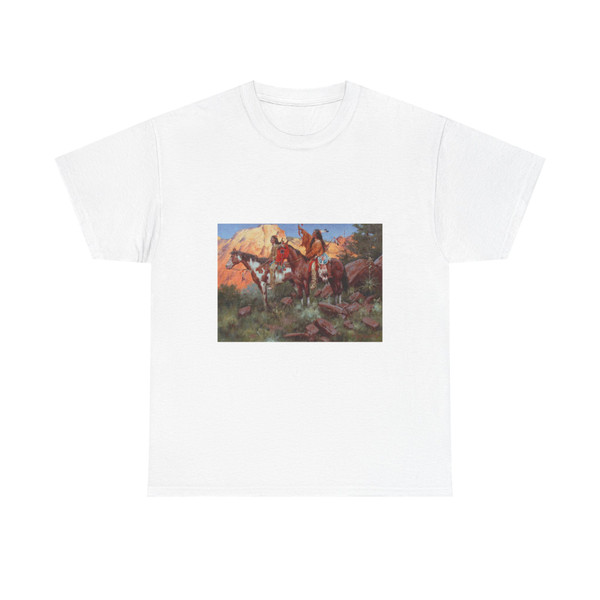 Gary Niblett - Signal at Dawn (Native Americans in Art) T-Shirt