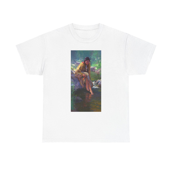 RS Riddick - The Maiden's Mirror (Native Americans in Art) T-Shirt