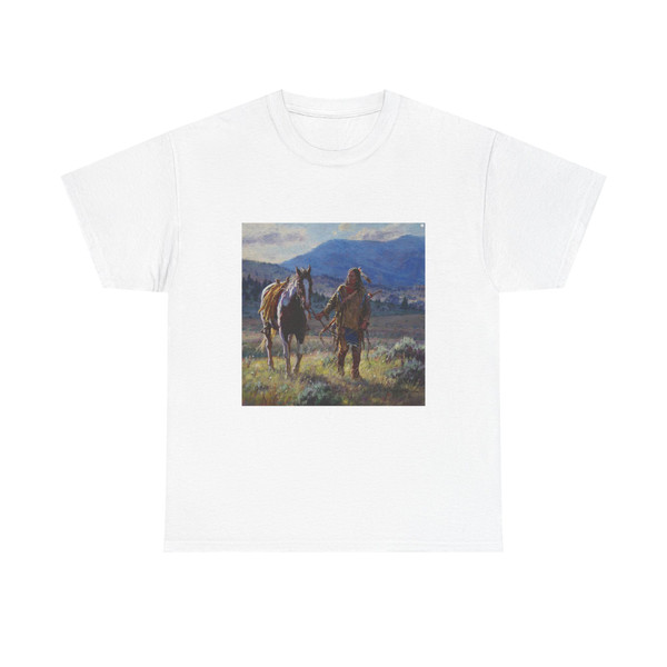 Martin Grelle Saddle Weary (Native Americans in Art) T-Shirt