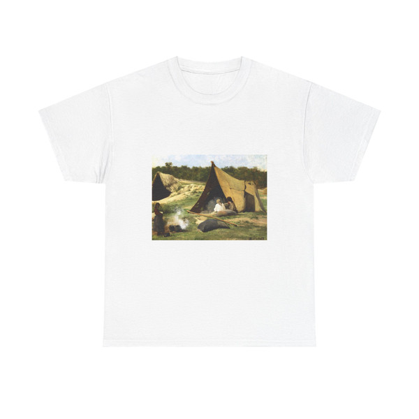 Albert Bierstadt - Indian Camp (Native Americans in Art) T-Shirt