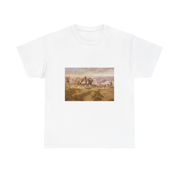 The Attack on the Wagon Train (Native Americans in Art) T-Shirt