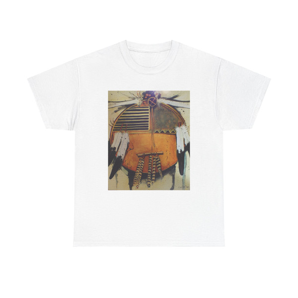 Red Star, Kevin - Feathered War Shield (Native Americans in Art) T-Shirt