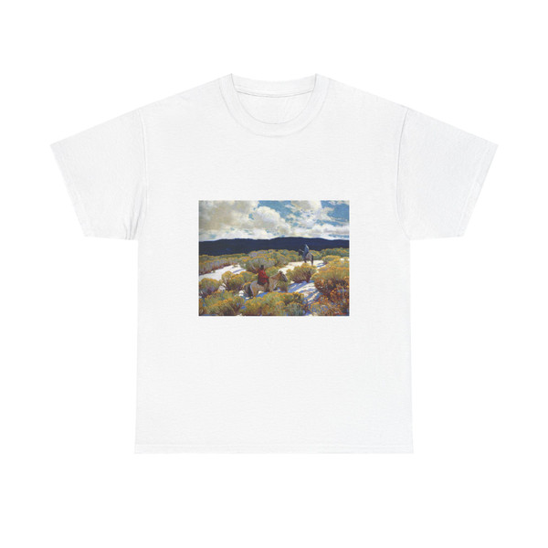 E. Martin Hennings - Riders at Sunset (Native Americans in Art) T-Shirt
