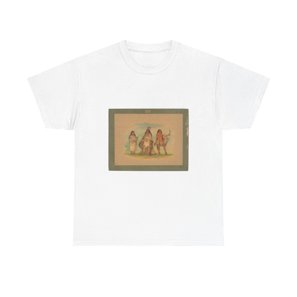 George Catlin - Three Minatarree Indians (1861) (Native Americans in Art) T-Shirt