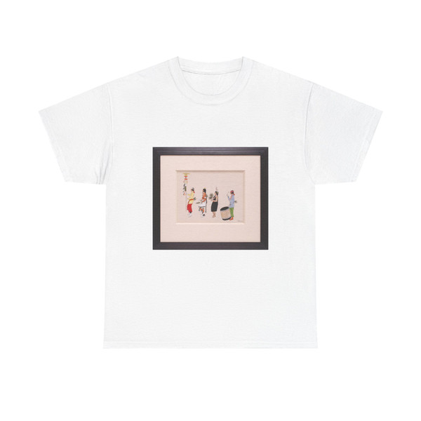 Tonita Pena - Pueblo Drummer and Three Dancers (Native Americans in Art) T-Shirt