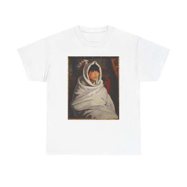 Robert Henri - Indian Girl in White Blanket (Julianita) (Native Americans in Art) T-Shirt