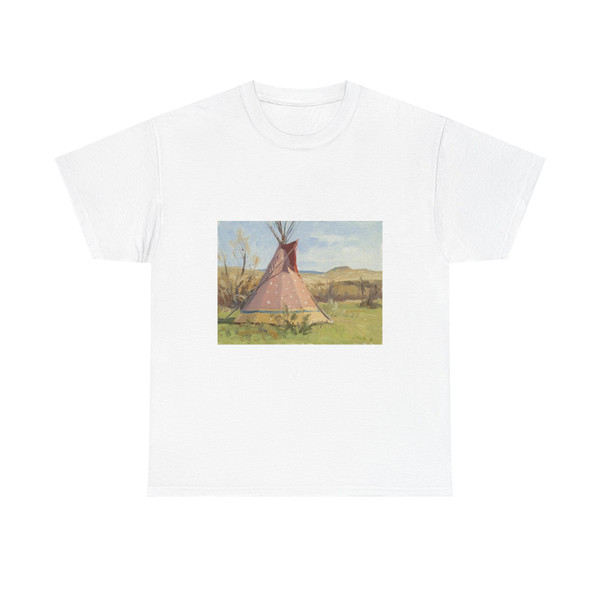 Loren Entz - Red Teepee Along The Big Horn (Native Americans in Art) T-Shirt