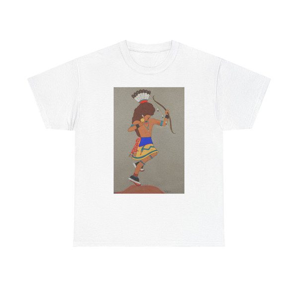 Merina Lujan 'Pop Chalee' - Single Buffalo Dancer (Native Americans in Art) T-Shirt
