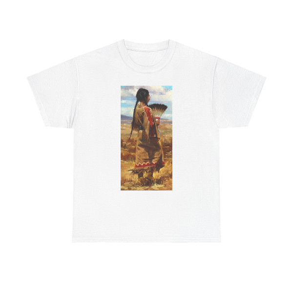 Meadow Gist - The New Fan detail 1 (Native Americans in Art) T-Shirt