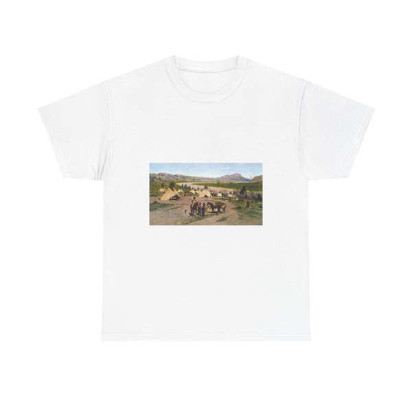 Henry Farny - In the Foothills of the Rockies (1898) (Native Americans in Art) T-Shirt