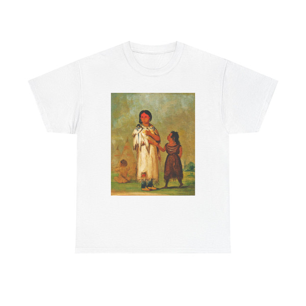 George Catlin (American artist, 1796-1872) Assiniboin Woman and Child (Native Americans in Art) T-Shirt