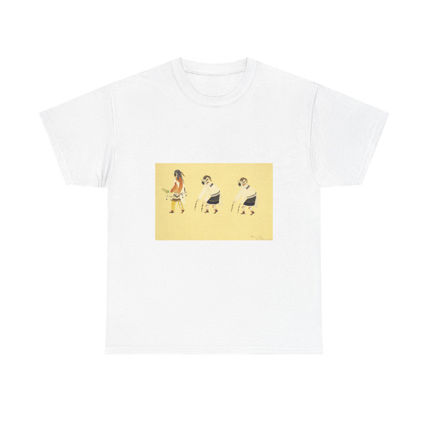 Roybal, Alfonso, (Awa Tsireh) - Hunting Priest and Mountain Sheep Dancers (Native Americans in Art) T-Shirt