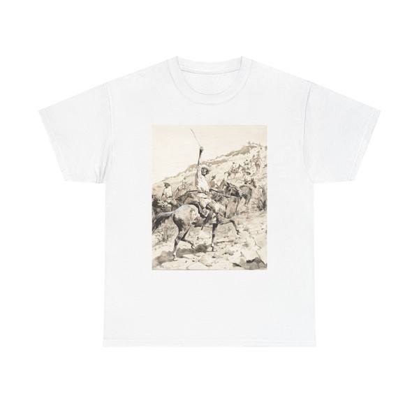 Frederic Remington, Uprising of the Yaqui Indians, Yaqui Warriors in Retreat (Native Americans in Art) T-Shirt