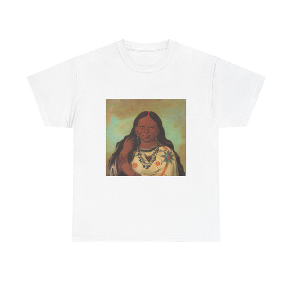 George Catlin - Kei-a-gis-gis, a woman of the Plains Ojibwa (1832) (Native Americans in Art) T-Shirt