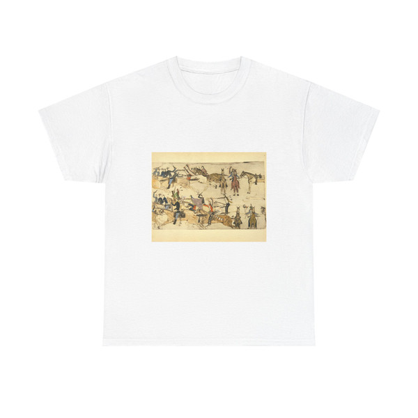 Bad Heart Bull, Amos (Tatanka Cante Sice) Retreat of Reno's Commnand 2 (Native Americans in Art) T-Shirt