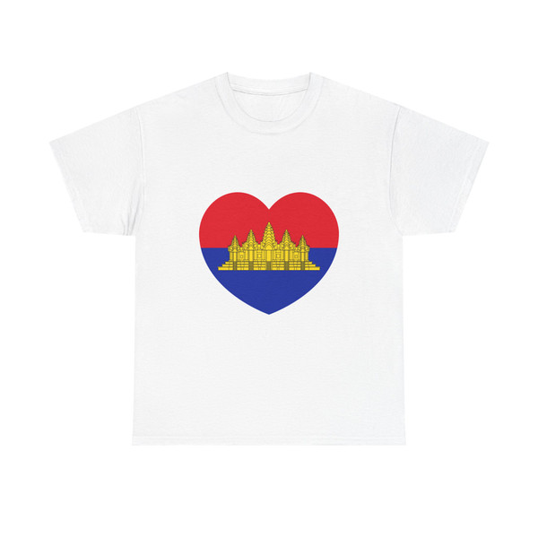 Heart Flag of State of Cambodia - T-Shirt