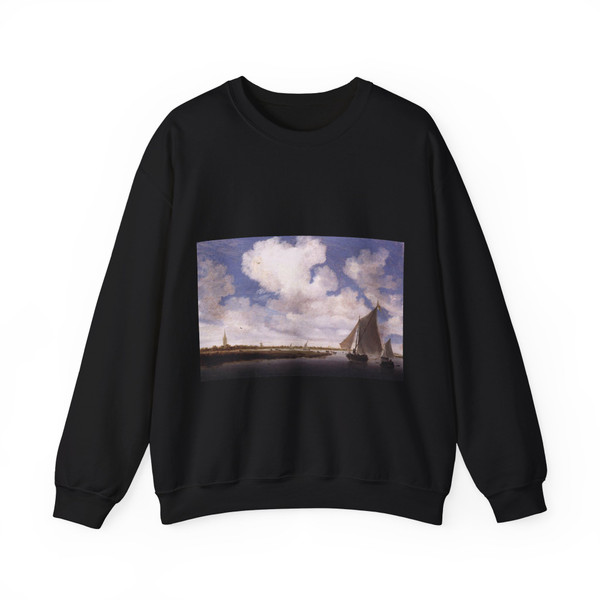 RUYSDAEL, Salomon van - Sailboats on the Wijkermeer (Artwork) Crewneck Sweatshirt