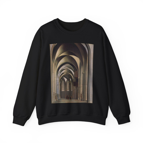 SAENREDAM, Pieter Jansz - Choir of St. Bavo, Haarlem (Artwork) Crewneck Sweatshirt