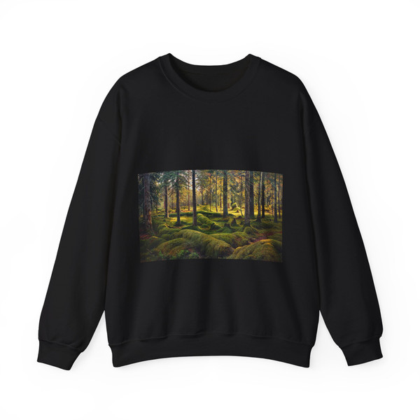 SHISKIN, Ivan Ivanovich - old fallen trees. Forest Cemetery 1893 (Artwork) Crewneck Sweatshirt