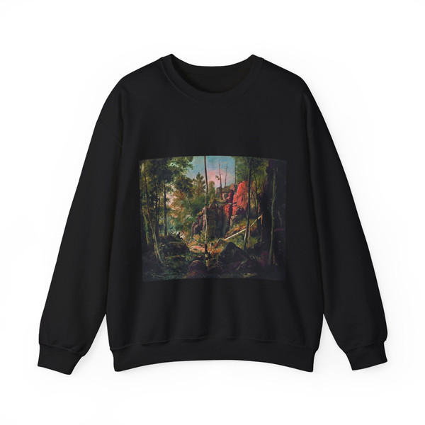 SHISKIN, Ivan Ivanovich - View on the island of Valaam. Location Kukko (Artwork) Crewneck Sweatshirt