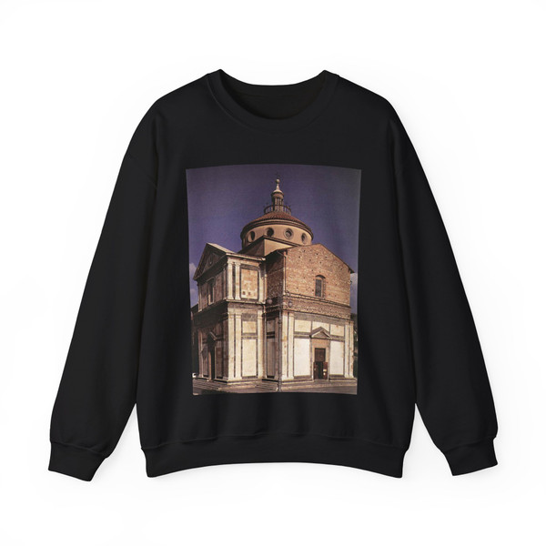 SANGALLO, Giuliano da - Exterior of the church (Artwork) Crewneck Sweatshirt